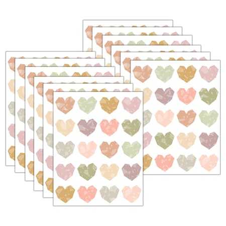 Teacher Created Resources Terrazzo Tones Hearts Stickers, 10 Designs, 1440PK 7228